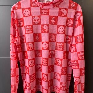 Taby: Check Yourself Before You Wreck Yourself Peekaboo Mesh Size XL/1X